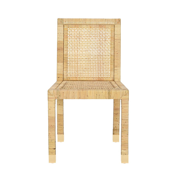 TOV Furniture Amara Cream Linen Dining Chair - Handcrafted Rattan Frame, Comfort-Focused Design, Versatile Style TOV-D21029