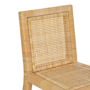 TOV Furniture Amara Cream Linen Dining Chair - Handcrafted Rattan Frame, Comfort-Focused Design, Versatile Style TOV-D21029