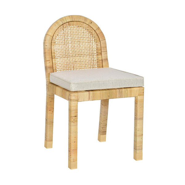 TOV Furniture Amara Cream Linen Arched Dining Chair - Stylish Comfort with Natural Materials for Any Space TOV-D21030