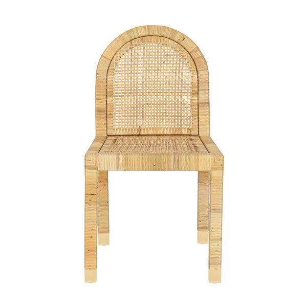 TOV Furniture Amara Cream Linen Arched Dining Chair - Stylish Comfort with Natural Materials for Any Space TOV-D21030