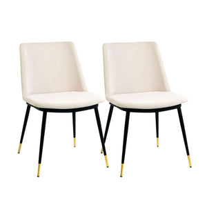 TOV Furniture Evora Velvet Dining Chairs Set of 2 - Luxurious Mid-Century Modern Design with Glamorous Touches TOV-D4327