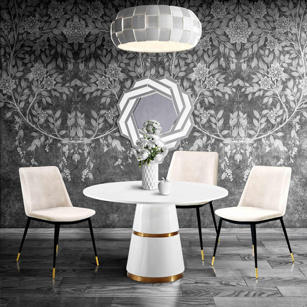 TOV Furniture Evora Velvet Dining Chairs Set of 2 - Luxurious Mid-Century Modern Design with Glamorous Touches TOV-D4327