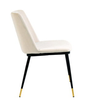 TOV Furniture Evora Velvet Dining Chairs Set of 2 - Luxurious Mid-Century Modern Design with Glamorous Touches TOV-D4327