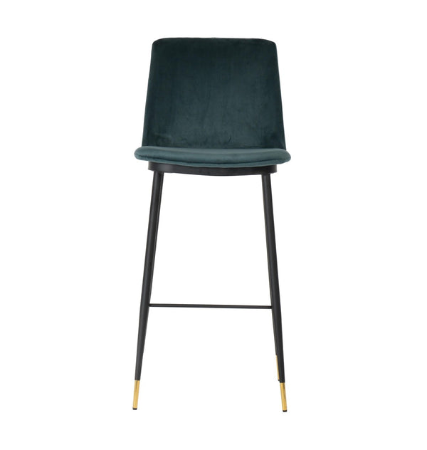 TOV Furniture Evora Velvet Counter Stool Set of 2 - Mid-Century Modern Design for Stylish Dining & Entertaining Green TOV-D4330