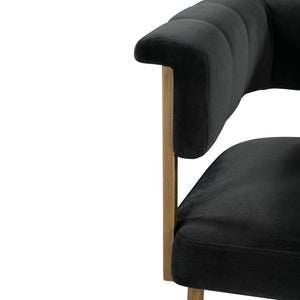 TOV Furniture Astrid Velvet Stool - Luxurious Upholstered Seating with Antique Brass Frame for Elegant Dining Spaces Grey / Bar Height TOV-D44027