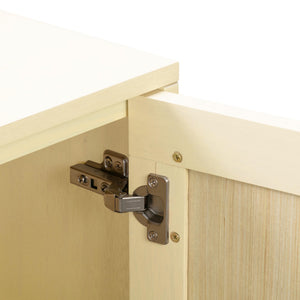 TOV Furniture Sierra 72" Artisan-Crafted Cane Sideboard with Minimalist Design and Ample Storage for Modern Spaces Buttermilk TOV-D44110