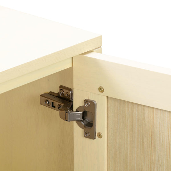 TOV Furniture Sierra 72" Artisan-Crafted Cane Sideboard with Minimalist Design and Ample Storage for Modern Spaces Buttermilk TOV-D44110