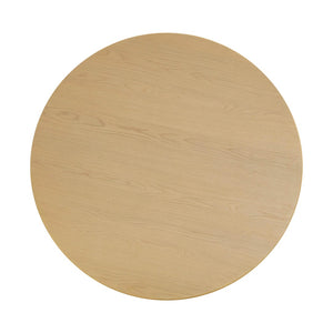 TOV Furniture Chelsea 47" Round Oak Dining Table - Timeless Charm & Elegance for Cozy Kitchens or Modern Spaces Natural TOV-D44123