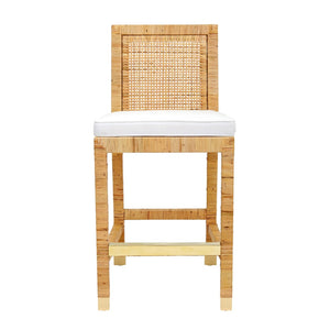 TOV Furniture Amara Woven Rattan Stool - Stylish, Water-Repellent Fabric for Comfort in Kitchen or Dining Spaces Counter Height TOV-D44149