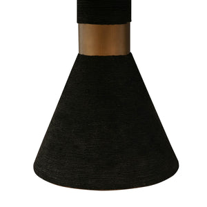 TOV Furniture Rishi 120" Coastal-Inspired Rectangular Dining Table with Rope Base for Modern Elegance and Comfort Black TOV-D44153