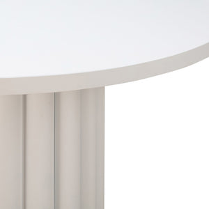 TOV Furniture Kali 55" White Round Dining Table - Modern Handcrafted Centerpiece for Stylish Dining & Entertaining TOV-D44174
