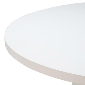 TOV Furniture Kali 55" White Round Dining Table - Modern Handcrafted Centerpiece for Stylish Dining & Entertaining TOV-D44174