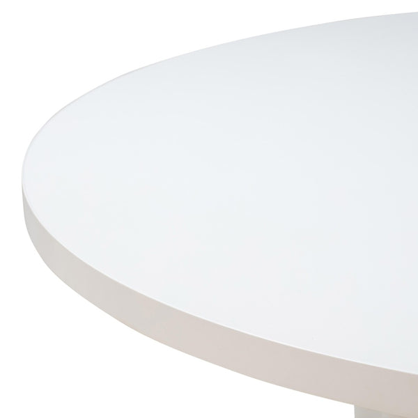 TOV Furniture Kali 55" White Round Dining Table - Modern Handcrafted Centerpiece for Stylish Dining & Entertaining TOV-D44174