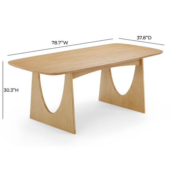 TOV Furniture Cybill Natural Ash Rectangular Dining Table – Coastal-Modern Design for Stylish Entertaining & Dining TOV-D54536