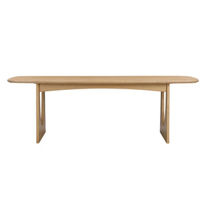 TOV Furniture Cybill Natural Ash Rectangular Dining Table - Handmade Coastal Style for 8, Versatile Lengths Available TOV-D54219