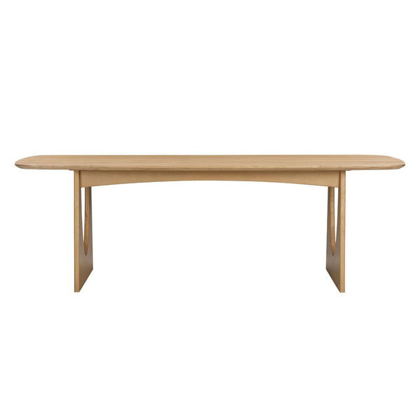 TOV Furniture Cybill Natural Ash Rectangular Dining Table - Handmade Coastal Style for 8, Versatile Lengths Available TOV-D54219