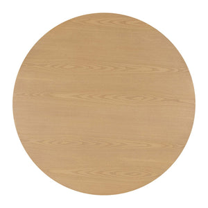 TOV Furniture Akiba 47" Round Dining Table - Natural Ash & Rattan Design for Modern Dining & Casual Entertaining TOV-D54221