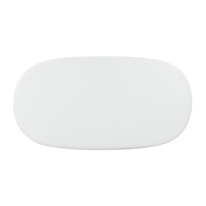 Elika White Faux Plaster Oval Dining Table TOV-D54234 TOV Furniture