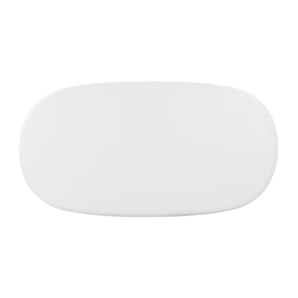Elika White Faux Plaster Oval Dining Table TOV-D54234 TOV Furniture