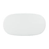 Elika White Faux Plaster Oval Dining Table TOV-D54234 TOV Furniture