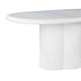 Elika White Faux Plaster Oval Dining Table TOV-D54234 TOV Furniture