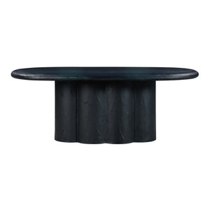 Elika Black Faux Plaster Oval Dining Table TOV-D54235 TOV Furniture