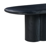 Elika Black Faux Plaster Oval Dining Table TOV-D54235 TOV Furniture