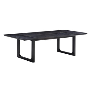 TOV Furniture Shiloh 102" Black Ash Rectangular Dining Table with Gold Accents - Perfect for Modern Gatherings! TOV-D54236