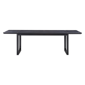TOV Furniture Shiloh 102" Black Ash Rectangular Dining Table with Gold Accents - Perfect for Modern Gatherings! TOV-D54236