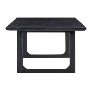 TOV Furniture Shiloh 102" Black Ash Rectangular Dining Table with Gold Accents - Perfect for Modern Gatherings! TOV-D54236