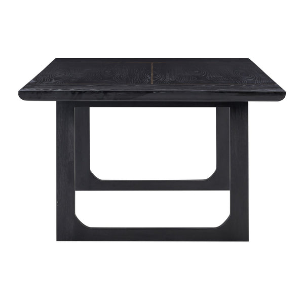 TOV Furniture Shiloh 102" Black Ash Rectangular Dining Table with Gold Accents - Perfect for Modern Gatherings! TOV-D54236