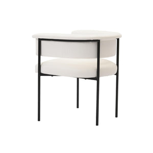 TOV Furniture Taylor Performance Linen Dining Chair – Modern Comfort with Durable Fabric for Stylish Dining Spaces Cream TOV-D54239