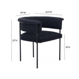 Taylor Black Performance Linen Dining Chair TOV-D54240 TOV Furniture