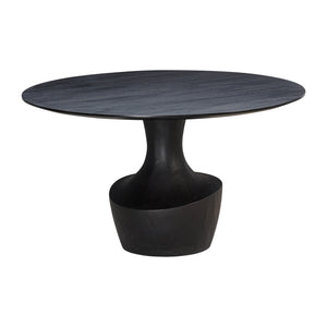 Gevra Black Acacia & Faux Plaster Dining Table TOV-D54245 TOV Furniture