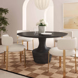 Gevra Black Acacia & Faux Plaster Dining Table TOV-D54245 TOV Furniture