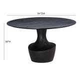 Gevra Black Acacia & Faux Plaster Dining Table TOV-D54245 TOV Furniture