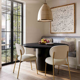Chelsea Black Oak Round Dining Table TOV-D54263 TOV Furniture