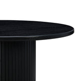 Chelsea Black Oak Round Dining Table TOV-D54263 TOV Furniture
