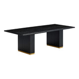 Chelsea Black Oak Rectangular Dining Table TOV-D54264 TOV Furniture