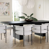 Chelsea Black Oak Rectangular Dining Table TOV-D54264 TOV Furniture