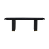 Chelsea Black Oak Rectangular Dining Table TOV-D54264 TOV Furniture