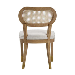 TOV Furniture Cosette Performance Linen Dining Chair - Mid-Century Modern Design with Ergonomic Comfort & Style Cream TOV-D54265