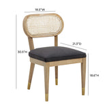 Cosette Black Performance Linen Dining Chair TOV-D54266 TOV Furniture