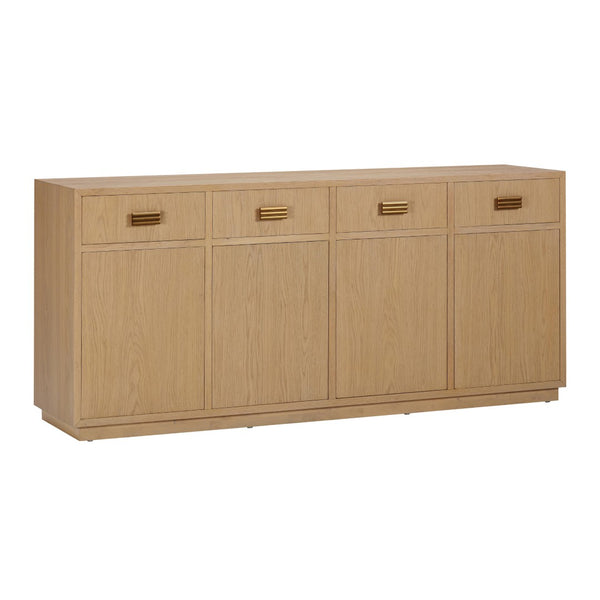 TOV Furniture Aria 75" Buffet - Contemporary European Design with Soft-Close Drawers for Effortless Elegance Natural TOV-D54268