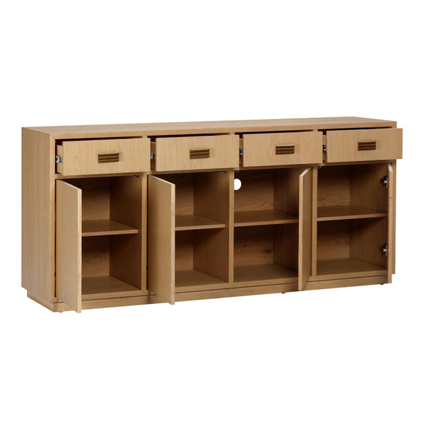 TOV Furniture Aria 75" Buffet - Contemporary European Design with Soft-Close Drawers for Effortless Elegance Natural TOV-D54268