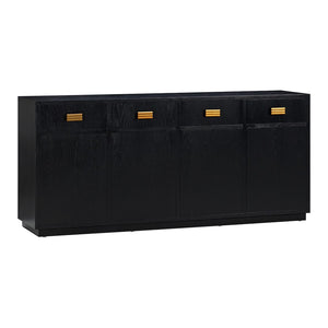 TOV Furniture Aria 75" Buffet - Contemporary European Design with Soft-Close Drawers for Effortless Elegance Black TOV-D54269