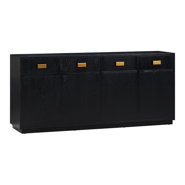 TOV Furniture Aria 75" Buffet - Contemporary European Design with Soft-Close Drawers for Effortless Elegance Black TOV-D54269