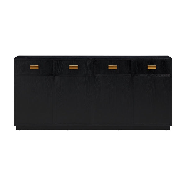TOV Furniture Aria 75" Buffet - Contemporary European Design with Soft-Close Drawers for Effortless Elegance Black TOV-D54269