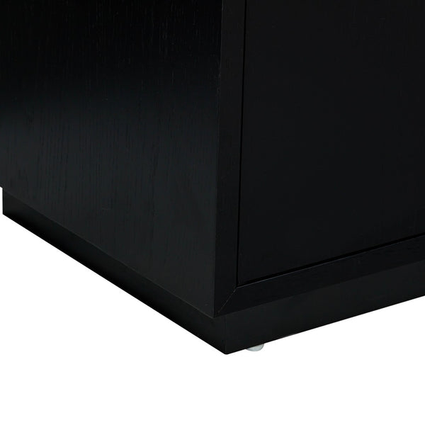 TOV Furniture Aria 75" Buffet - Contemporary European Design with Soft-Close Drawers for Effortless Elegance Black TOV-D54269