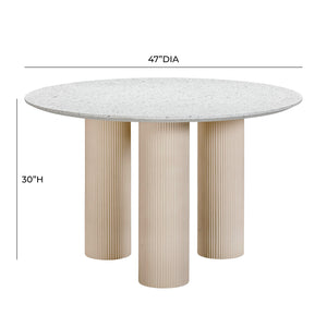 Parcino Terrazzo Concrete Indoor / Outdoor Dining Table TOV-D54289 TOV Furniture